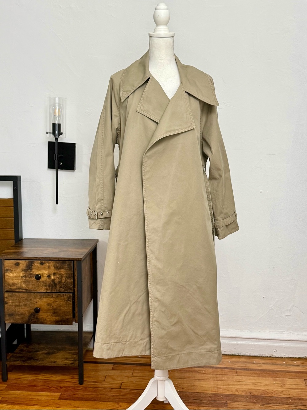 Zara Beige Long Trench Coat